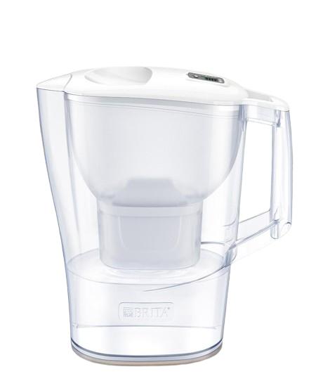 Jarro de Água c/ Filtro Aluna 2.4L (Transparente/Branco) - BRITA