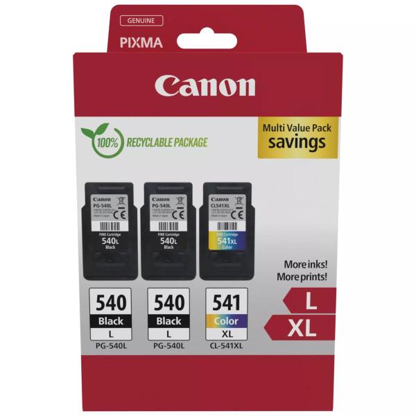 Tinteiro de Tinta Original Canon PG-540LX2/CL-541XL Preto/Ciano/Magenta/Amarelo