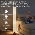 Candeeiro de Pé para Sala com Casquilho E27 Máx. 40 W, Abat - Jour em Linho e Estrutura Metálica, 15x15x120 cm, Cinzento