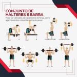 Conjunto de halteres 2 em 1 25 kg com barra ajustável Treinamento de força e levantamento de peso para ginasio preto
