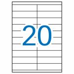 Etiquetas adesivas Apli 01299 100 Folhas 105 x 29 mm Branco