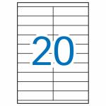 Etiquetas adesivas Apli 01299 100 Folhas 105 x 29 mm Branco