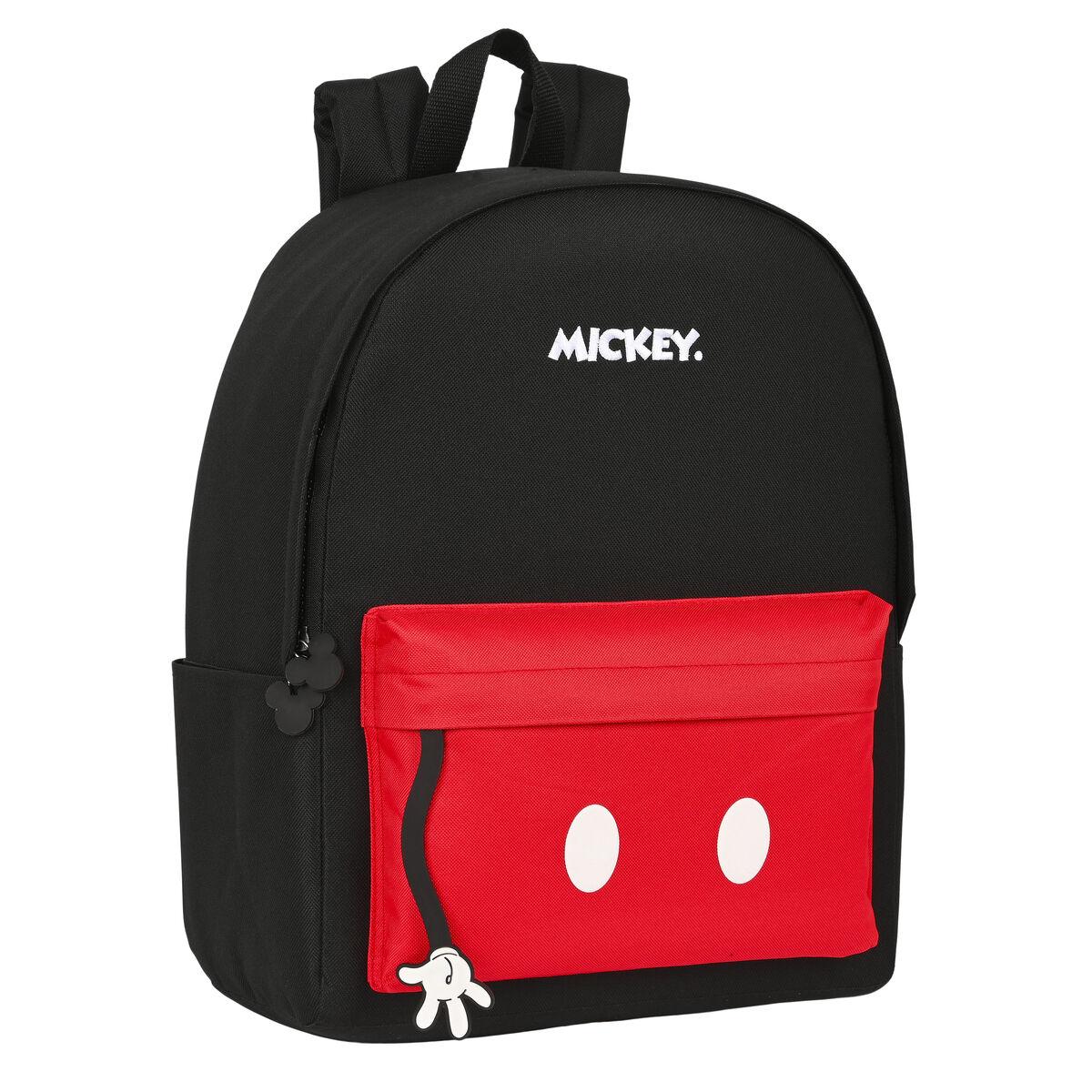 Mochila para notebook Mickey Mouse Clubhouse  mickey mouse  Preto Vermelho 31 x 40 x 16 cm