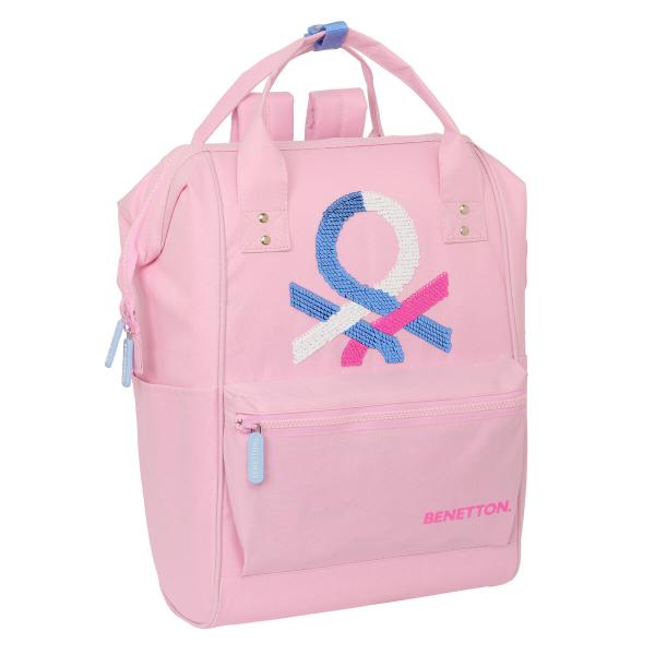 Mochila para notebook Benetton benetton Cor de Rosa 27 x 40 x 19 cm