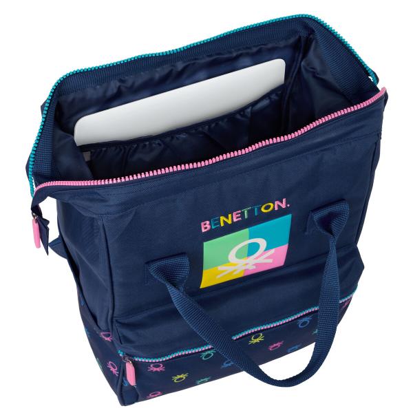 Mochila para notebook Benetton Cool Azul Marinho 27 x 40 x 19 cm