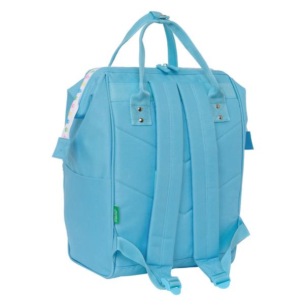 Mochila para notebook Benetton Spring Azul celeste 27 x 40 x 19 cm
