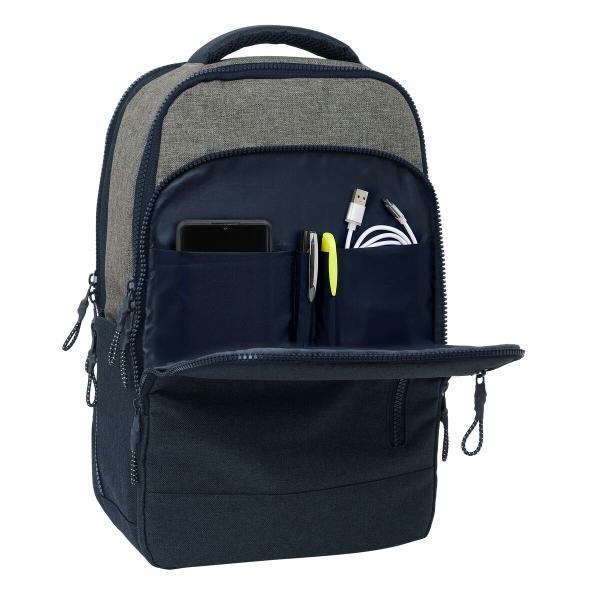 Mochila para notebook Kappa Dark Navi Cinzento Azul Marinho 29 x 44 x 15 cm