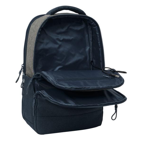 Mochila para notebook Kappa Dark Navi Cinzento Azul Marinho 29 x 44 x 15 cm