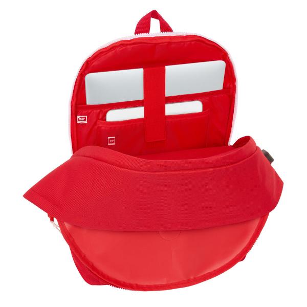 Mochila para Portátil e Tablet com Saída USB Sevilla Fútbol Club Vermelho 31 x 44 x 18 cm