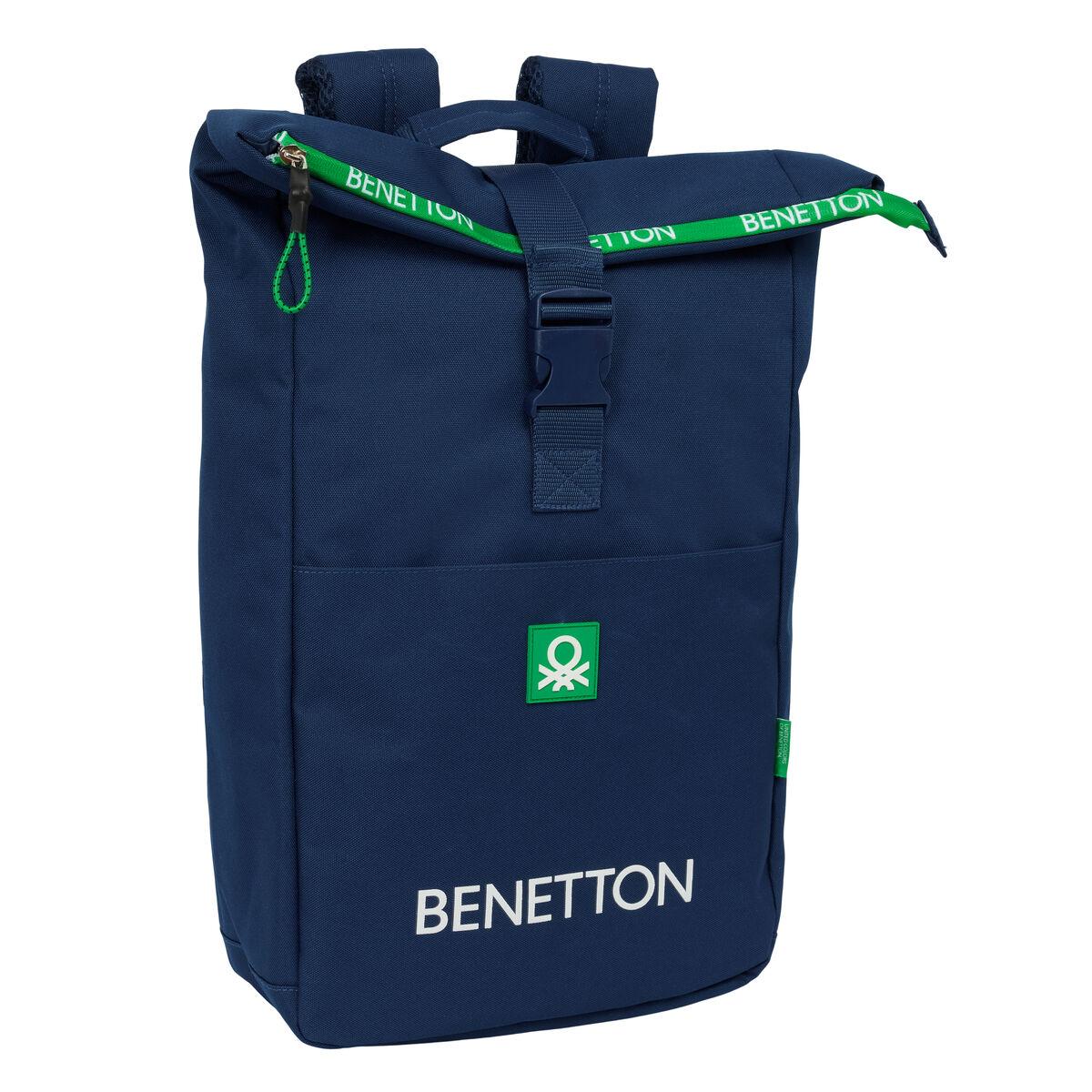 Mochila para notebook Benetton Green Azul Marinho 28 x 42 x 13 cm