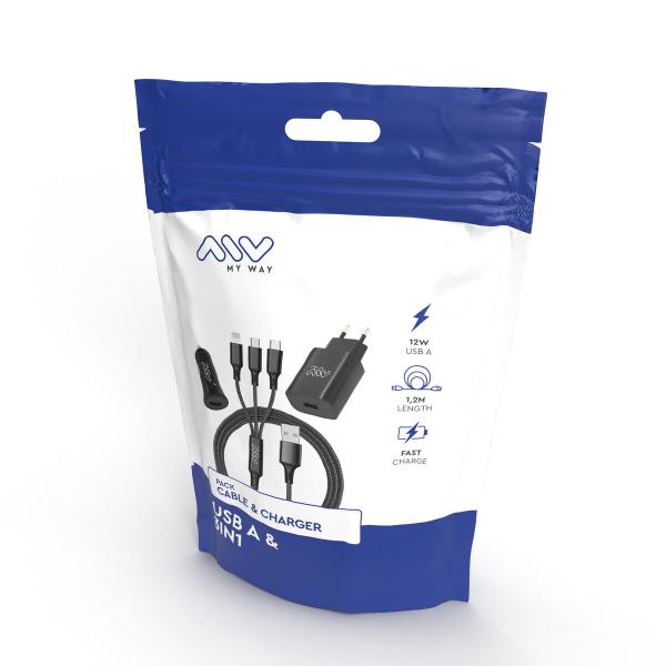 Carregador de Carro Myway Preto