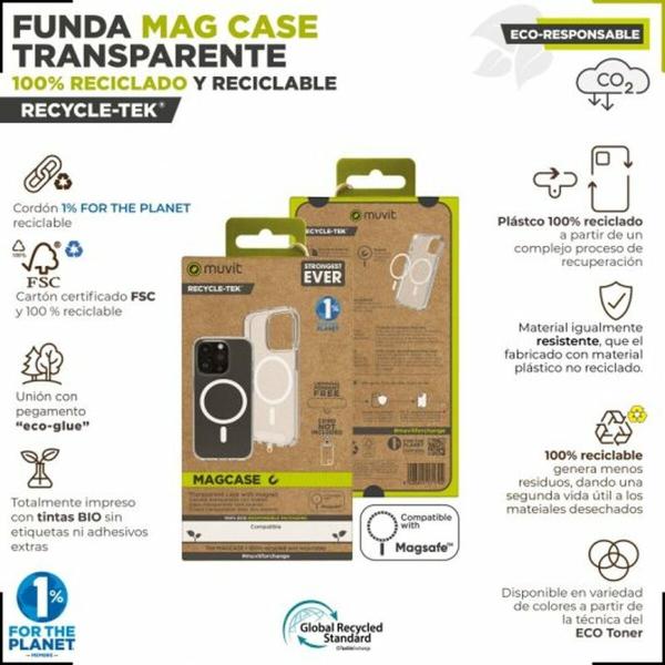 Capa para Telemóvel Muvit iPhone 15 Clear iPhone 15