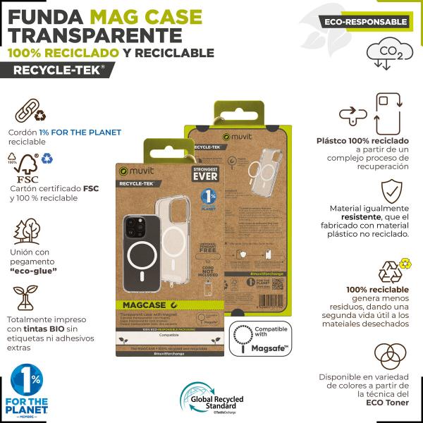 Capa para Telemóvel Muvit for Change iPhone 15 Pro iPhone 15 Pro Magnética