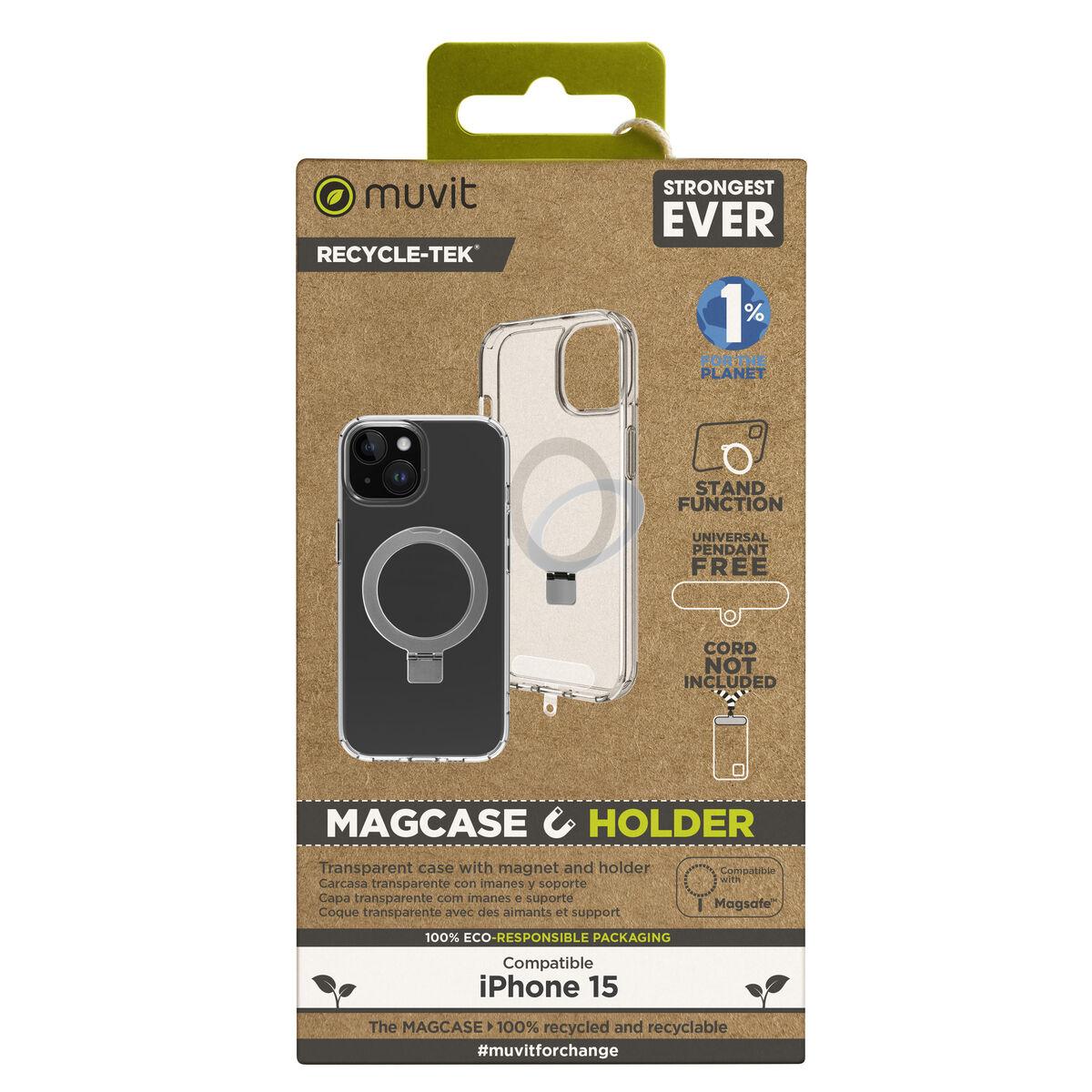 Capa para Telemóvel Muvit for Change iPhone 15 Clear iPhone 15 Magnética