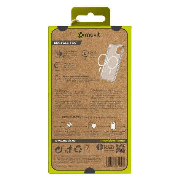 Capa para Telemóvel Muvit for Change iPhone 15 Clear iPhone 15 Magnética