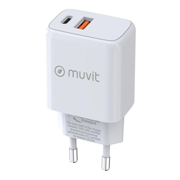 Carregador de Parede Muvit for Change MC-215 Branco 18 W 25 W