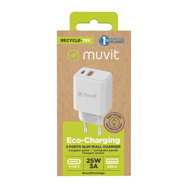 Carregador de Parede Muvit for Change MC-215 Branco 18 W 25 W