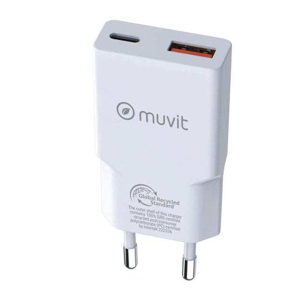 Carregador de Parede Muvit for Change HC-263 Branco 18 W 30 W