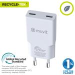 Carregador de Carro Muvit for Change HC-263C Branco 30 W