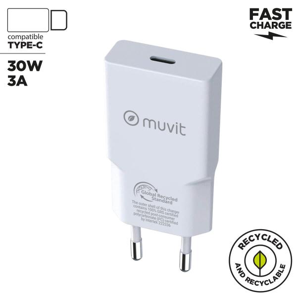 Carregador de Parede Muvit for Change HC-261 Branco