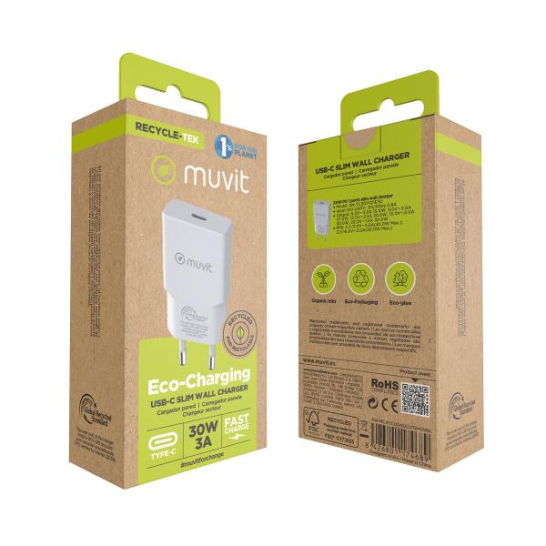 Carregador de Parede Muvit for Change HC-261 Branco