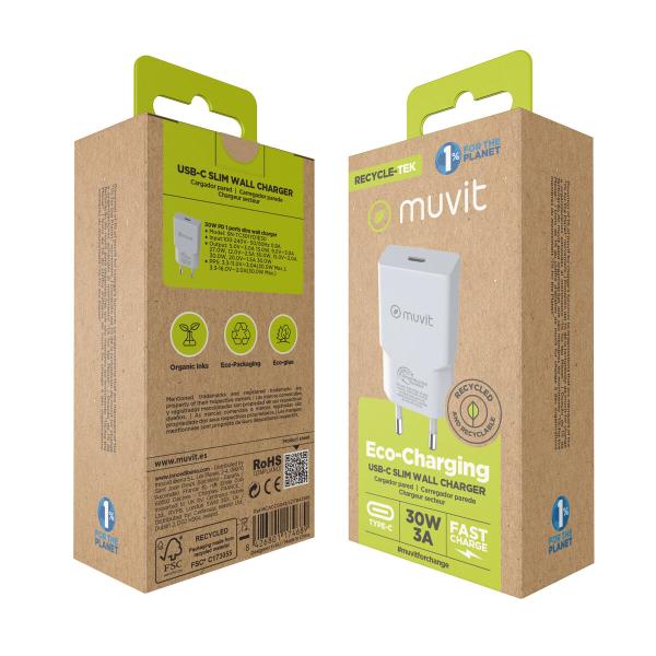 Carregador de Parede Muvit for Change HC-261 Branco