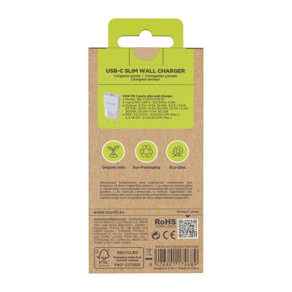 Carregador de Parede Muvit for Change HC-261 Branco