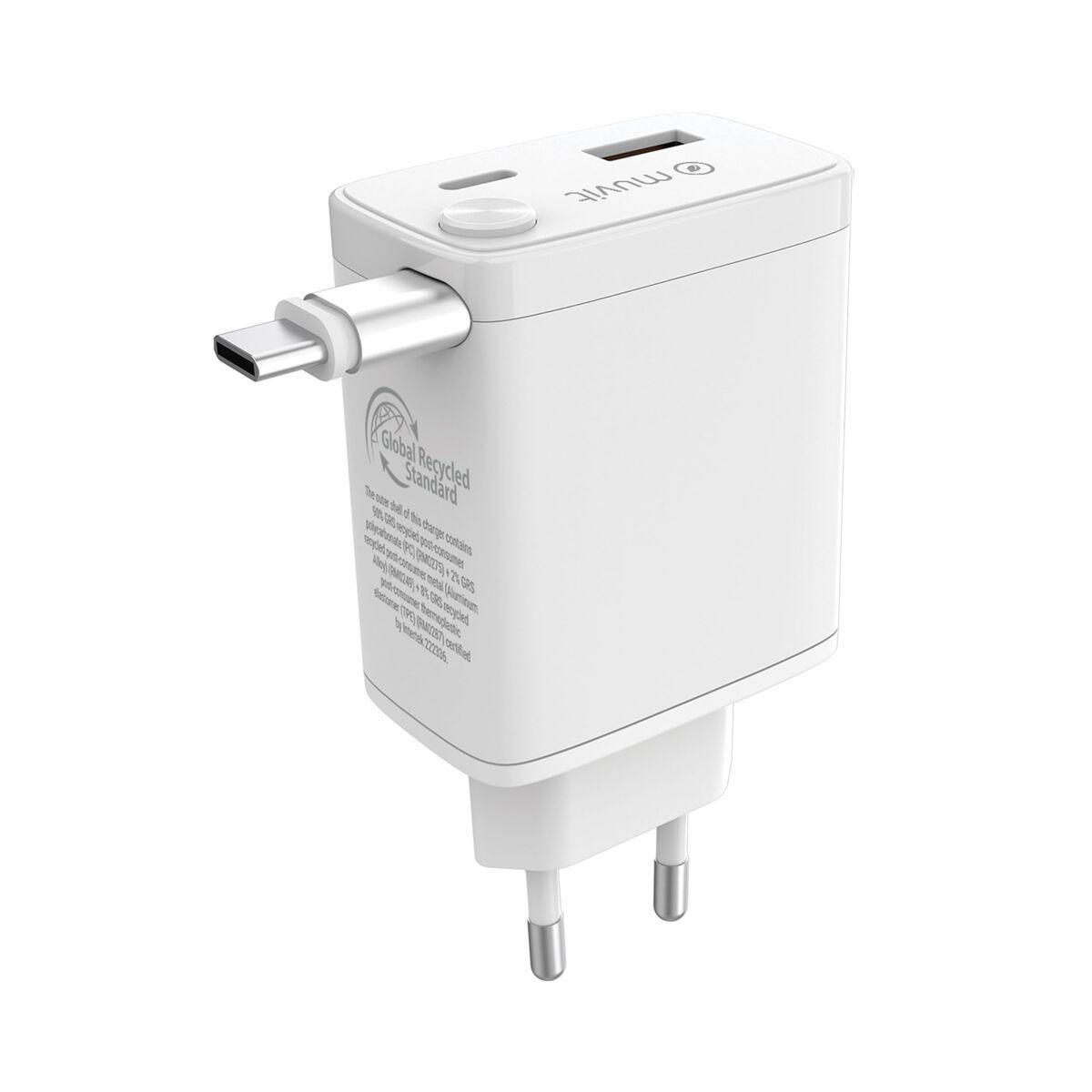 Carregador de Parede Muvit WCEU63-30-AC2 Branco 30 W