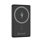 Powerbank Muvit for Change Preto Alumínio 5000 mAh