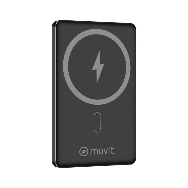 Powerbank Muvit for Change Preto Alumínio 5000 mAh
