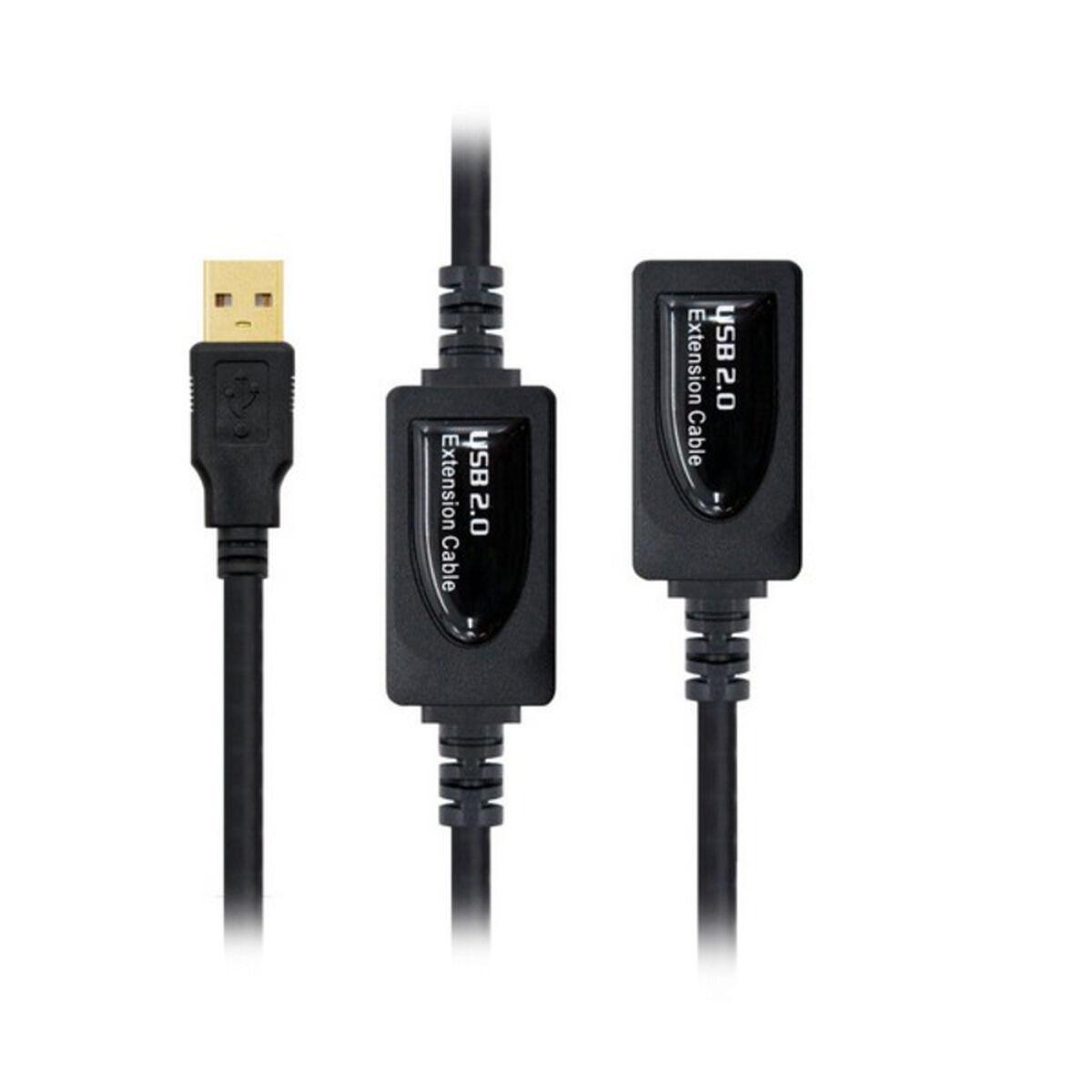 Cabo Alargador USB NANOCABLE 10.01.021 Preto