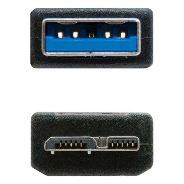 Cabo USB 3.0 A para Micro USB B NANOCABLE 10.01.110-BK
