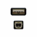 Cabo USB 2.0 A para USB B NANOCABLE 10.01.1203 Preto 3 m (1 Unidade)