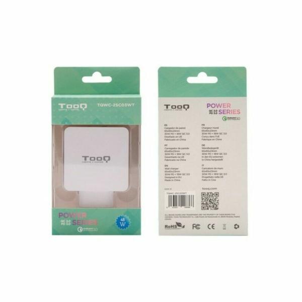 Carregador USB Parede TooQ TQWC-2SC03WT Branco 48 W