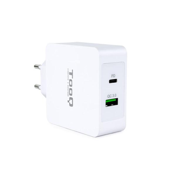 Carregador USB Parede TooQ TQWC-2SC03WT Branco 48 W