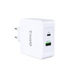 Carregador USB Parede TooQ TQWC-2SC03WT Branco 48 W