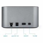 Dock Station Dual TooQ TQDS-805G 2.5"-3.5" HDD/SSD SATA USB 3.0 Cinzento