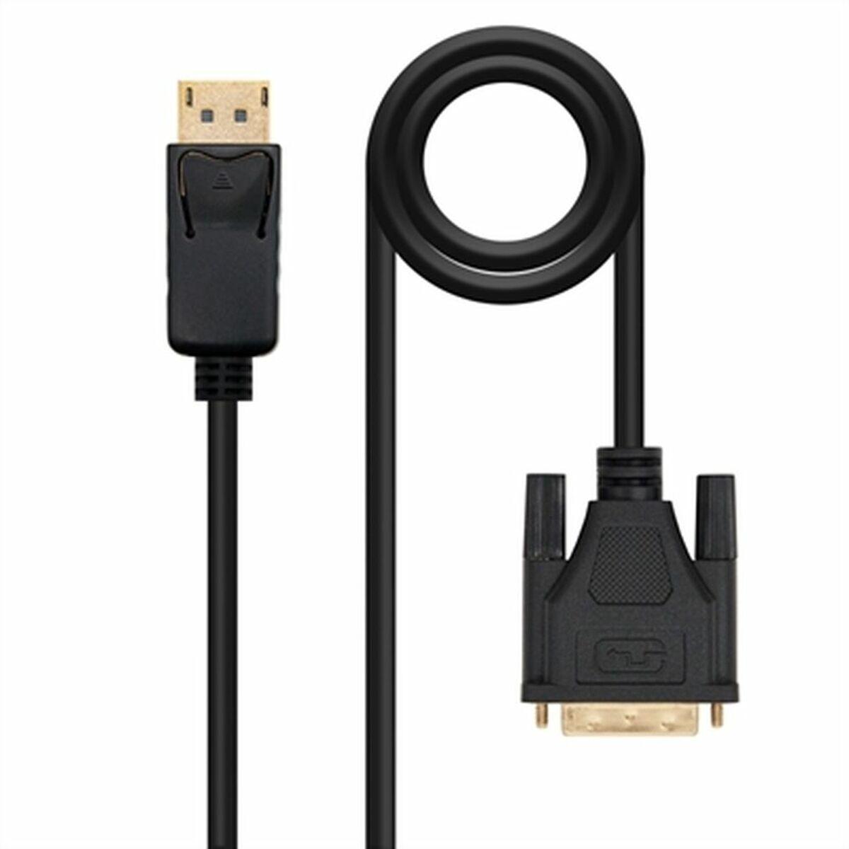 Adaptador DisplayPort para adaptador DVI NANOCABLE 10.15.4501 1 m Preto