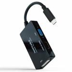 Adaptador USB-C para VGA/HDMI/DVI NANOCABLE 10.16.4301-ALL Preto 20 cm