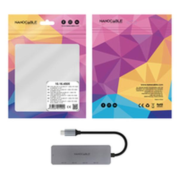 Hub USB NANOCABLE 10.16.4505 Cinzento
