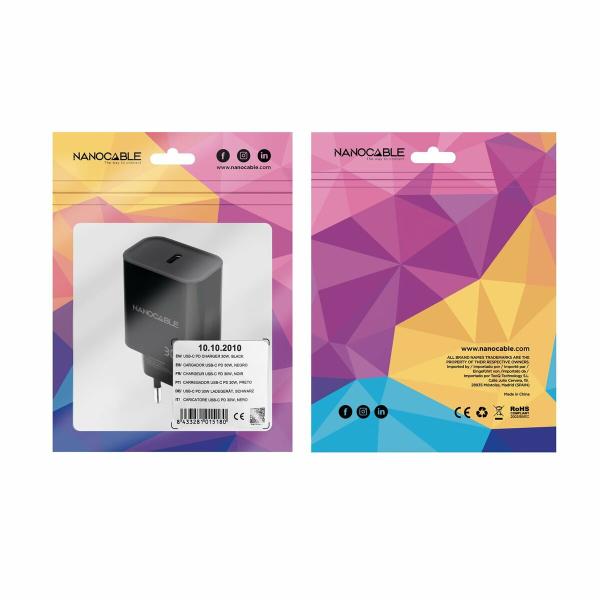 Carregador de Parede NANOCABLE 10.10.2010 Preto