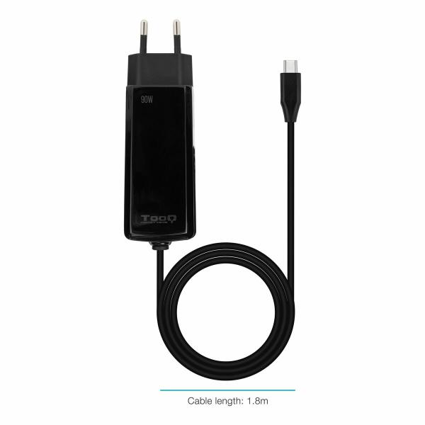 Carregador para Portátil TooQ GAN USB-C PD 90W Cúbico 90 W