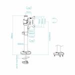 Suporte de Mesa para Ecrã TooQ DB1131TN-B 17" 32" 8 kg