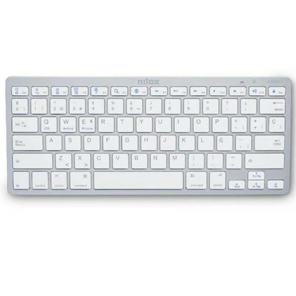 Teclado Nilox NXKB01S Branco Qwerty espanhol
