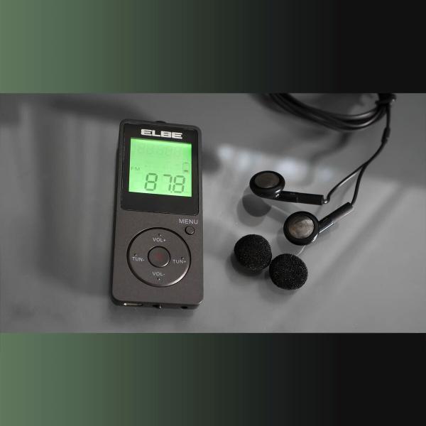 Rádio Portátil ELBE RF-95 Cinzento escuro Desportiva AM/FM
