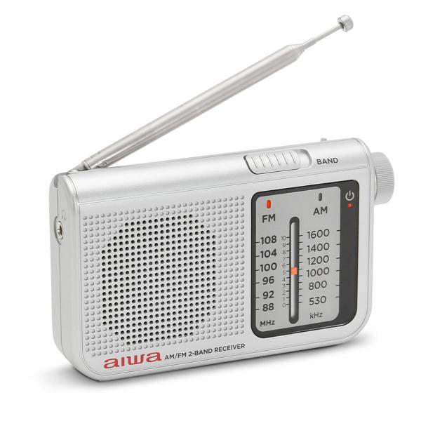Rádio Portátil Aiwa RS55SL Branco Prateado