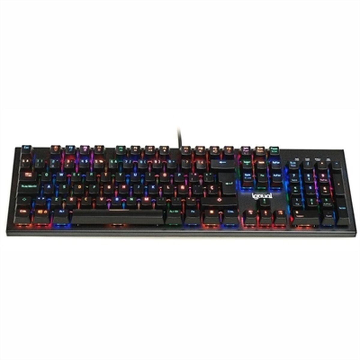 Teclado iggual OBSIDIAN RGB Preto Qwerty espanhol