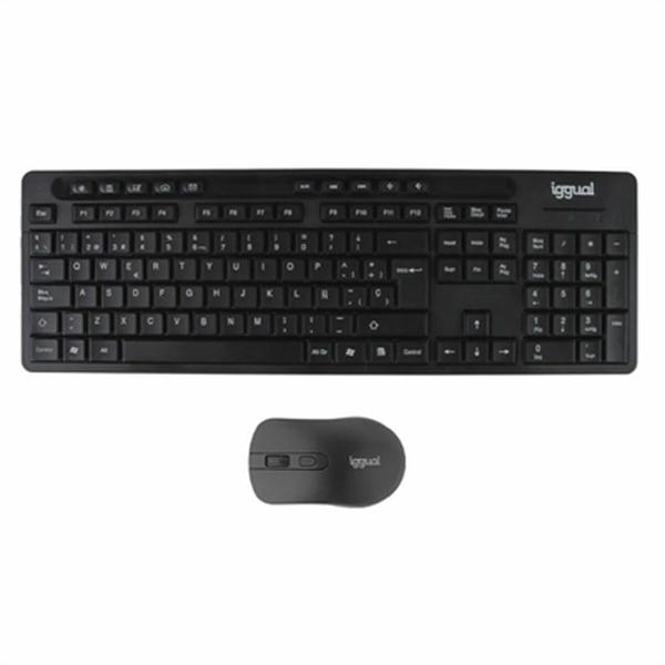 Teclado e Rato iggual WMK-BUSINESS2 Preto Qwerty espanhol