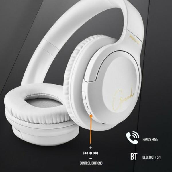 Auriculares Bluetooth com microfone NGS ARTICAGREEDWHITE Branco
