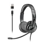 Auriculares NGS VOX605USBC Preto